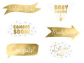 Baby Shower photo props - 6 pcs.