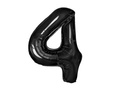 Balon foliowy cyfra 4 czarna - 100 cm - 1 szt.