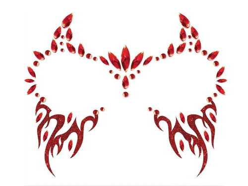 Colours adhesive face jewellery