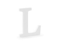 Wooden decoration letter L - white