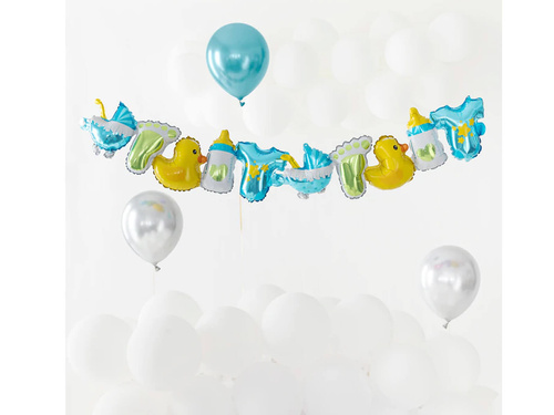 Balloon garland for baby shower blue - 206 x 34 cm - 1 pcs.