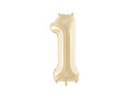 Number 1 Beige Foil Balloon - 72 cm - 1 pc