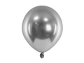 Balony lateksowe Glossy ciemnosrebrne - 12 cm - 50 szt.