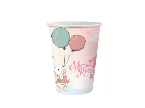 Cups I already have a year with a bunny for a girl - 270 ml - 6 pcs.