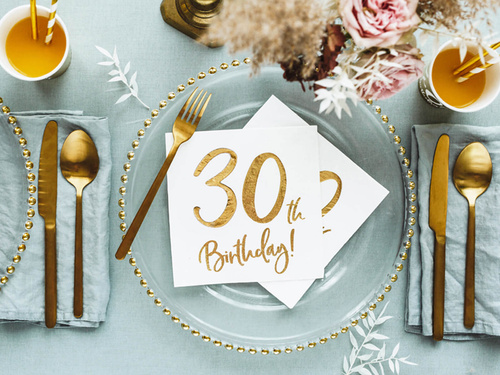 Thirtieth birthday napkins - 33cm - 20 pcs.