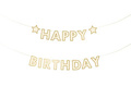 Baner urodzinowy Happy Birthday Gwiazdki - 220 x 14,5 cm - 1 szt.