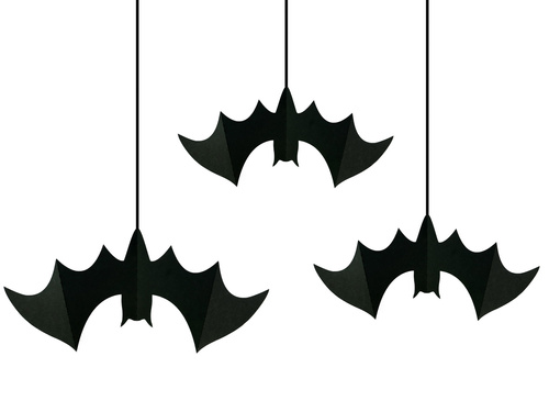 Hanging decoration Bats for Halloween - 3 pcs.