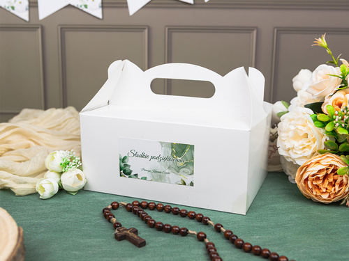 Naklejki personalizowane na pudełka na ciasto - 30 szt.