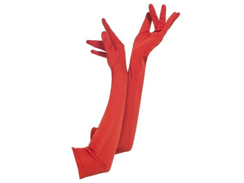 Pair of red gloves - 45 cm
