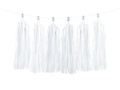 White tassel garland - 150 cm - 1 piece.