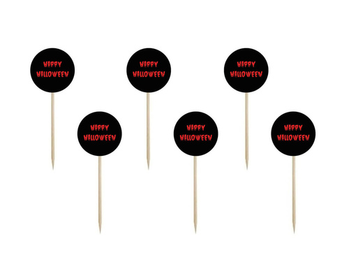 Bloody Halloween cake picks - 6 pcs.