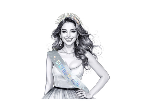 Zestaw urodzinowy - srebrny - 1 op.