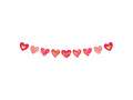 Paper garland Hearts in patterns - 200 cm - 1 pc.