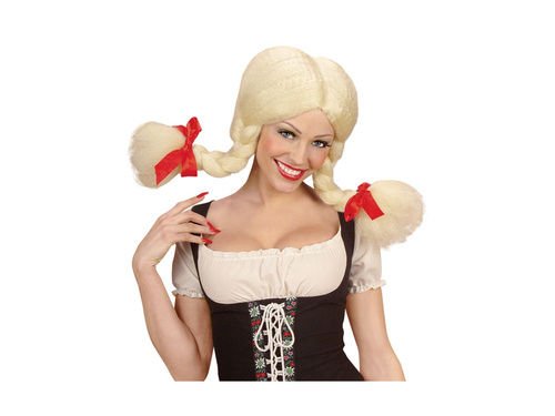 Peruka Bawarka z wyginanymi warkoczami