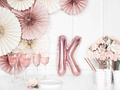 Foil balloon letter "K" pink and gold - 35 cm