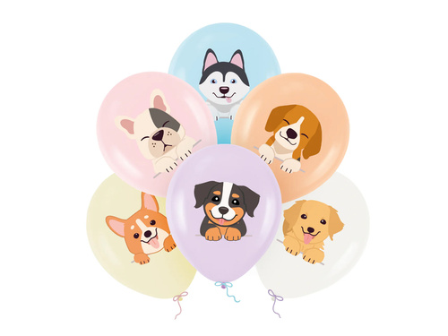 Latex balloons Doggies - 30 cm - 6 pcs.