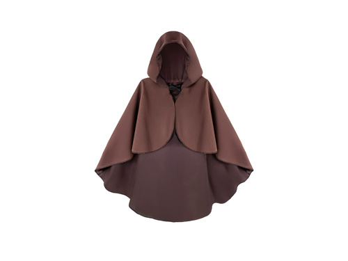 Peleryna z kapturem - brązowa - 90 cm