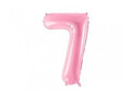 Balon foliowy cyfra 7 różowa - 86 cm - 1 szt.