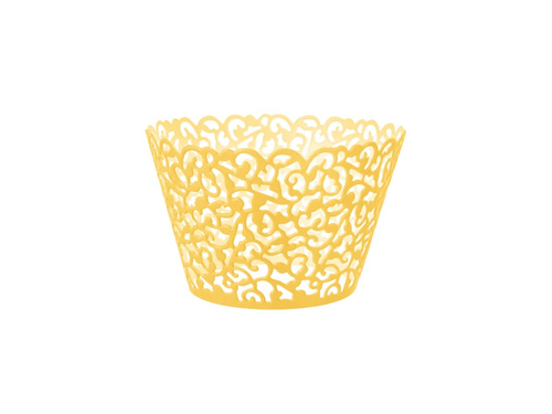 Gold openwork cupcake liners - 10 pcs.