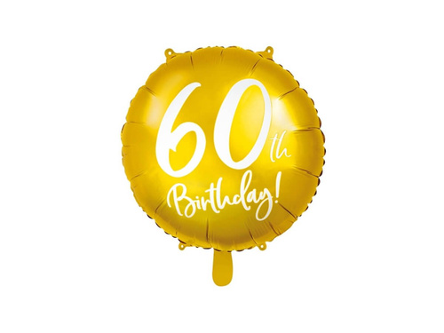 Gold foil balloon - 60th Birthday - 45 cm - 1 pc.