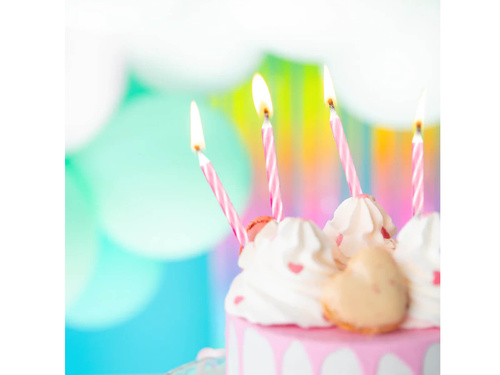 Birthday candles pink - 24 pcs