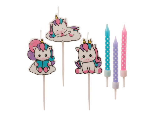Unicorn candles - 15 pcs