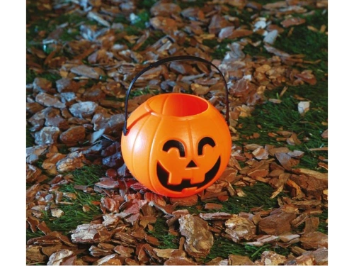 Wiaderko Dynia na Halloween - 11 cm - 1 szt.