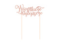 Topper Wszystkiego najlepszego glitter rose gold - 1 pcs