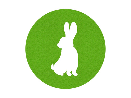 Podstawka pod kubek - Zajączek - 10 cm - 4 szt.