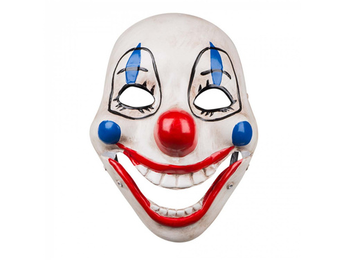 Scary clown mask with moving jaw - 1 pc