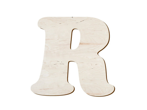 Wooden decoration letter R