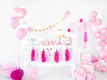 Light pink latex balloons with white dots - 30 cm - 6 pcs.