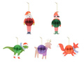 Set of decorations with rosette for Christmas tree - 5 pcs.