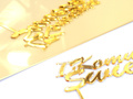 Gold mirrored plexiglass cake topper 4 - 12 cm