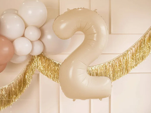 Number 2 Beige Foil Balloon - 72 cm - 1 pc