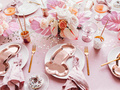 Plates Same penis forever pink gold - 26,5 cm - 6 pcs.