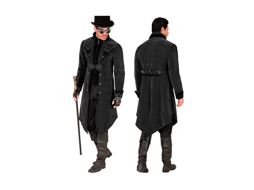 Strój gotycki z czarnego aksamitu