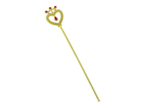 Wand of gold with ruby for princess - 37 cm - 1 pcs.