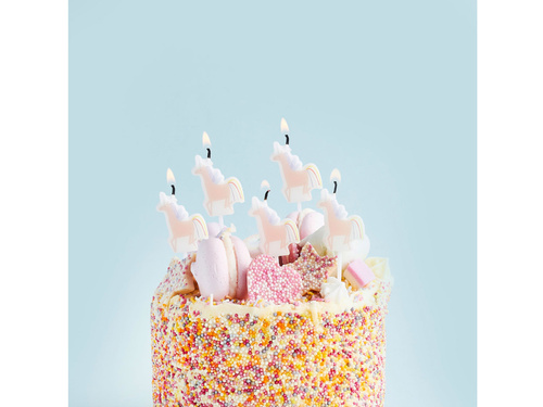 Świeczki pikery Jednorożec - 5 szt.