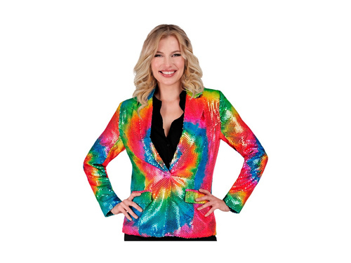 Imprezowa marynarka Party Fashion - tie-dye cekinowa