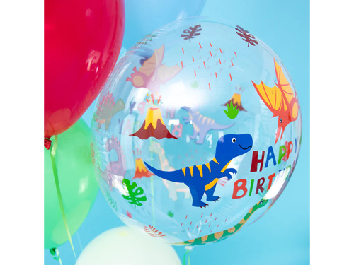 Happy Birthday Dino Foil Balloon - 45 cm - 1 pc