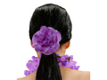 Purple flower hair tie - 1 pc