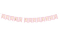 Pink banner with the inscription Happy Birthday - 175 cm - 1 pcs.