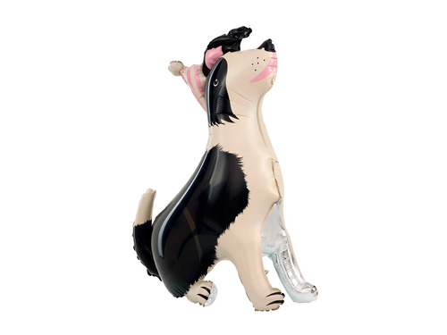 Balon foliowy stojący Pies Border Collie - 76x92 cm - 1 szt.