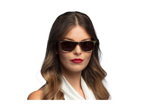 Okulary imprezowe metaliczne złote