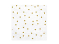 White birthday napkins with gold stars - 33 cm - 20 pcs.