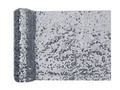 Decoration sequin table runner - silver - 19 cm x 3 m - 1 pc.