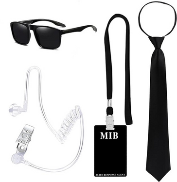 Zestaw agenta facetów w czerni - 4 szt.