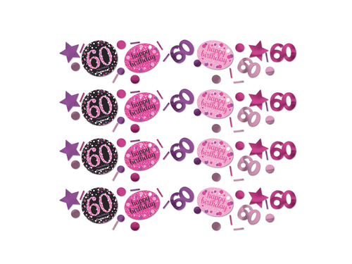 Pink confetti for 60 - sixty - 34 g