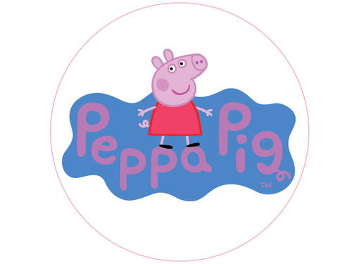 Decorative Peppa Pig cake wafer - 20 cm